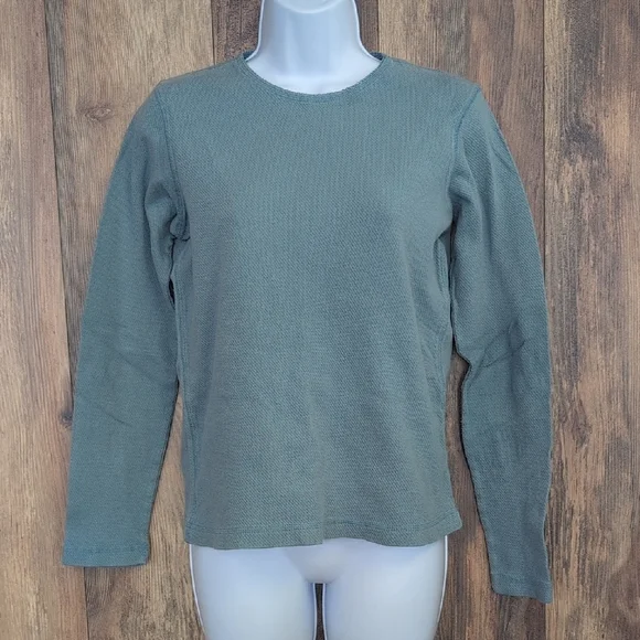 Sonoma Light Blue Green Soft Knit Long Sleeve Top S - Picture 2 of 5
